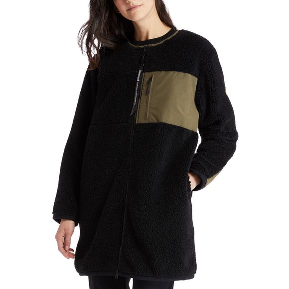 Timberland Womens Colorblocked Long Fleece Jacket-Small - Picture 3 of 4